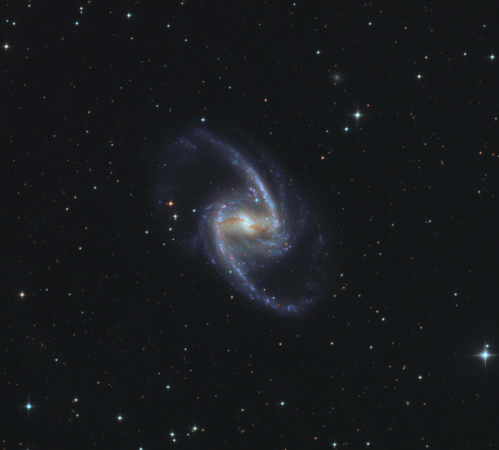 Great Barred Spiral Galaxy - (NGC 1365) - LRGB (Crop) | Telescope Live