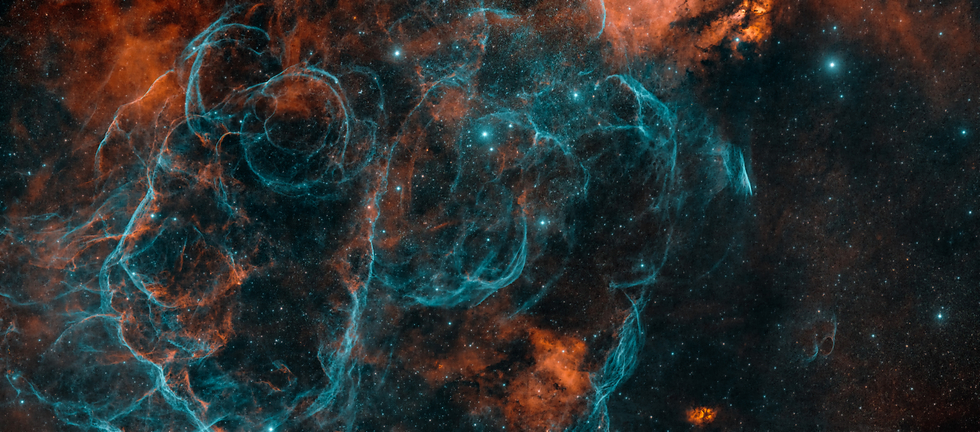 Vela SNR & Pencil Nebula: 2-panel mosaic