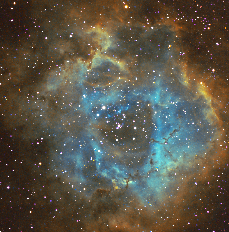 First SHO image - Rosette Nebula