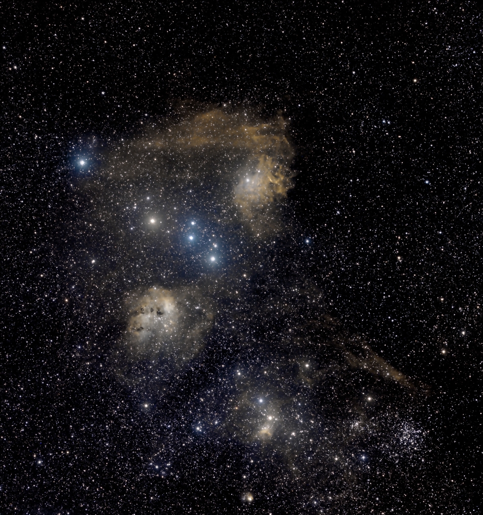 IC 405 IC 410 - combined LRGB with HSO