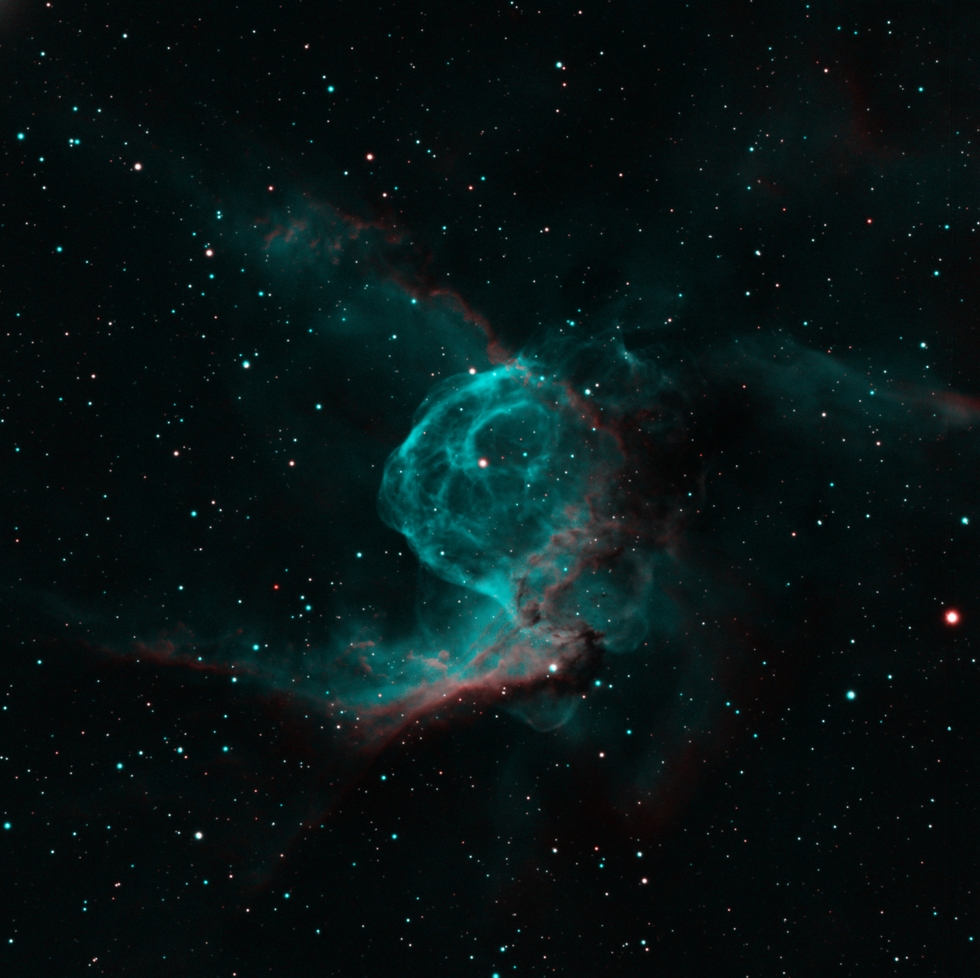 NGC 2359 Thor's Helmet - HOO and Hubble Palette