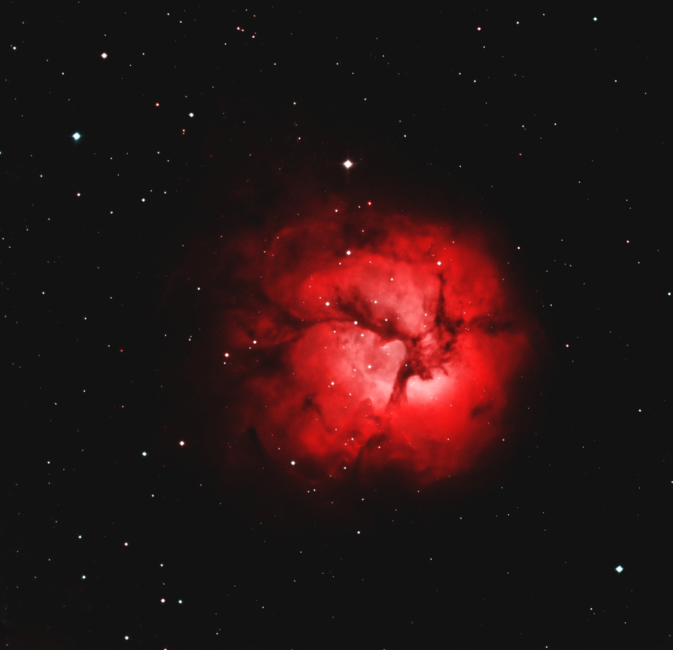 Trifid nebula in Ha