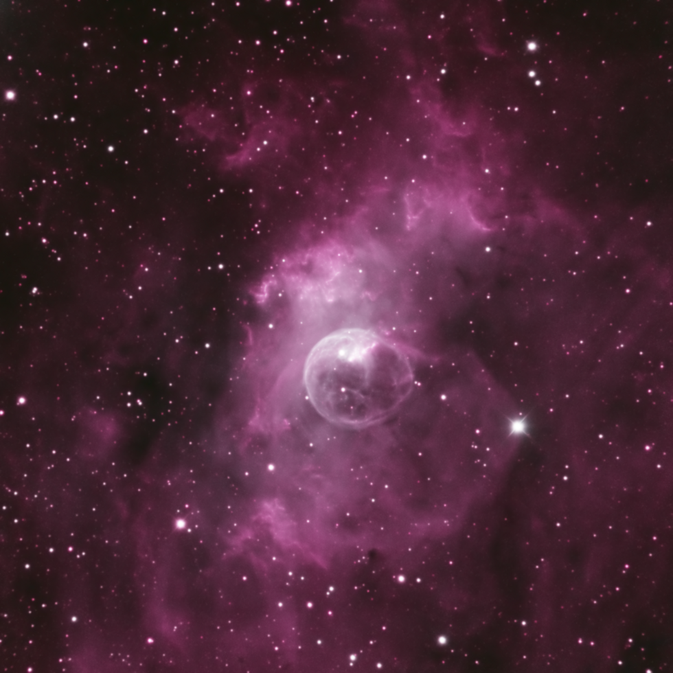 Bubble Nebula SHO synthetic 7 band true color