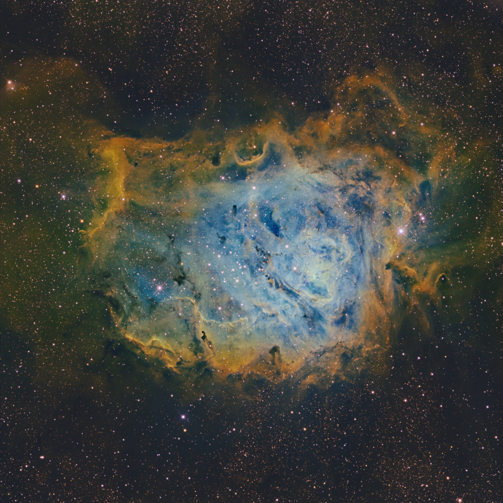 M8 Lagoon Nebula in SHO.(version 3)