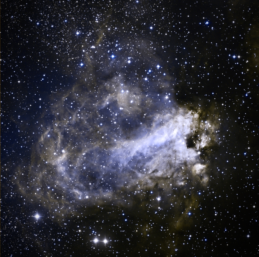 M17 Omega Nebula - false color