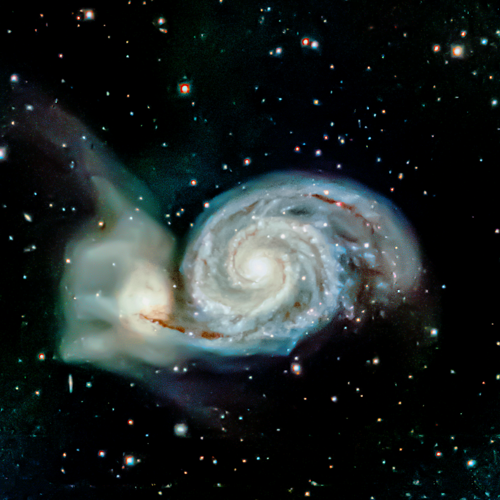 M51 The Whirlpool Galaxy and NGC 5195