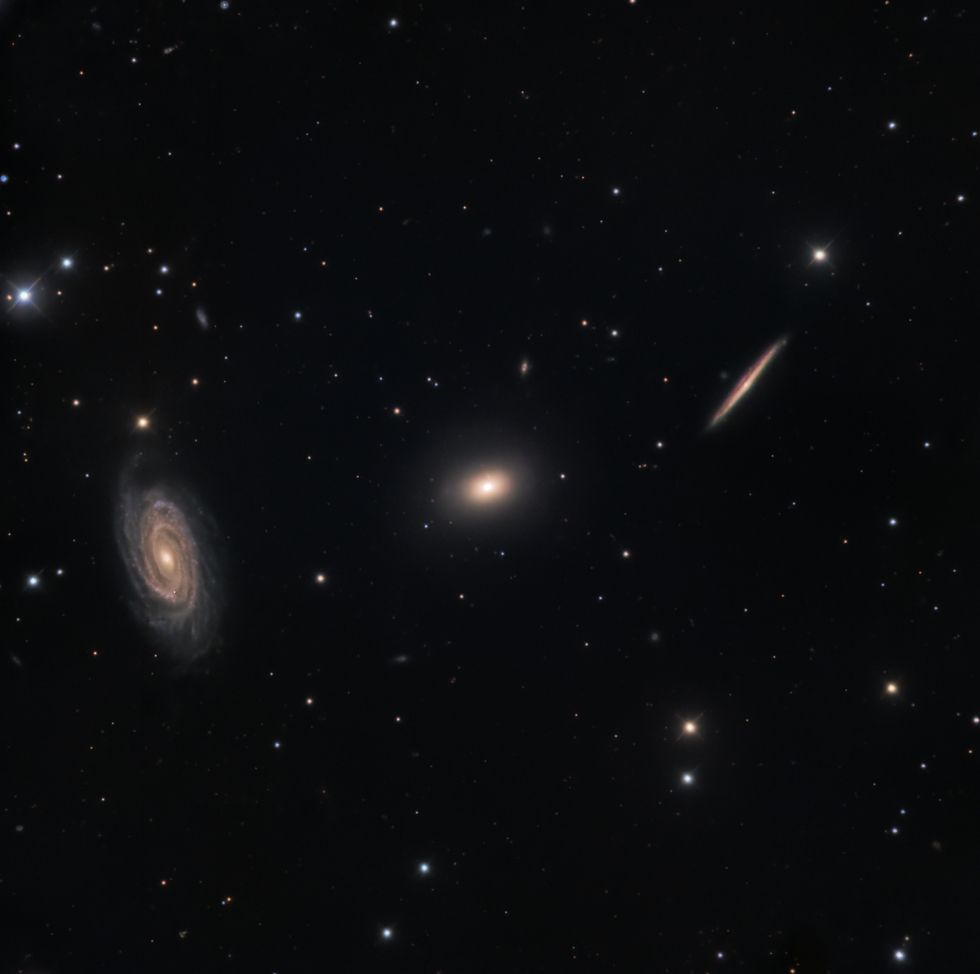 Draco trio: NGC 5981, NGC 5982 & NGC 5985