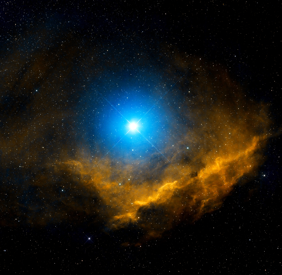 Emission and Reflection in a single nebula