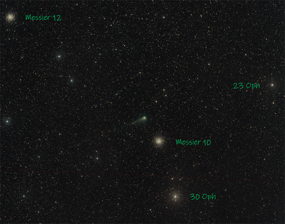 Comet C2017K2 "passing near Messier 10"