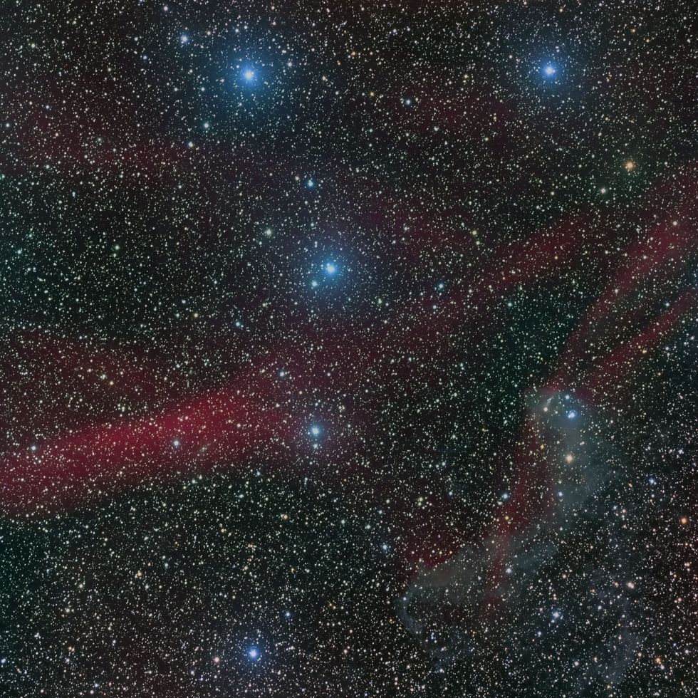 A section of the Great Lacerta Nebula