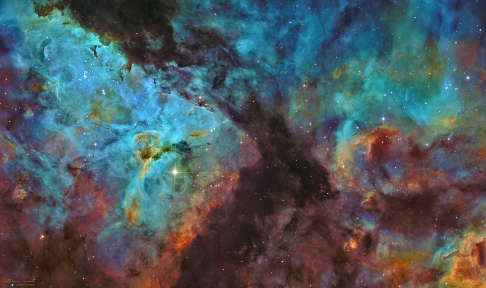 SHO Panorama around Eta Carinae (2 panels mosaïc)