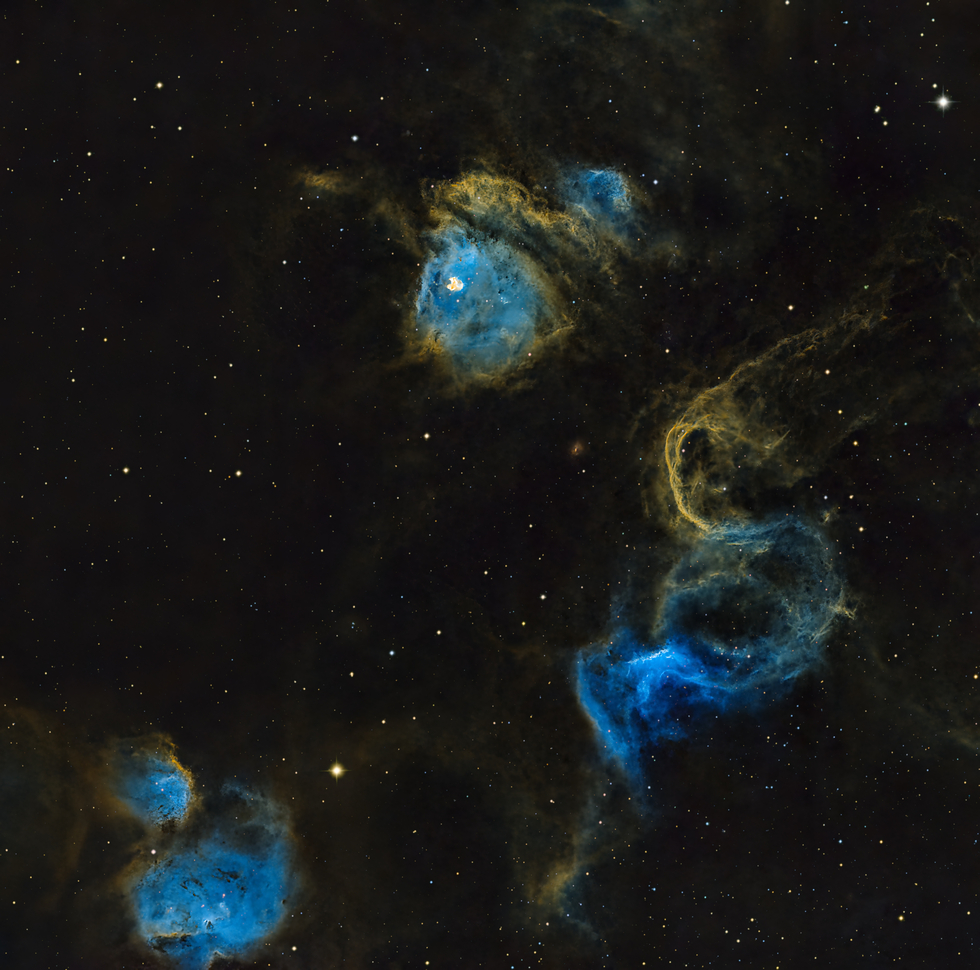 LMC nebulae around NGC 2029