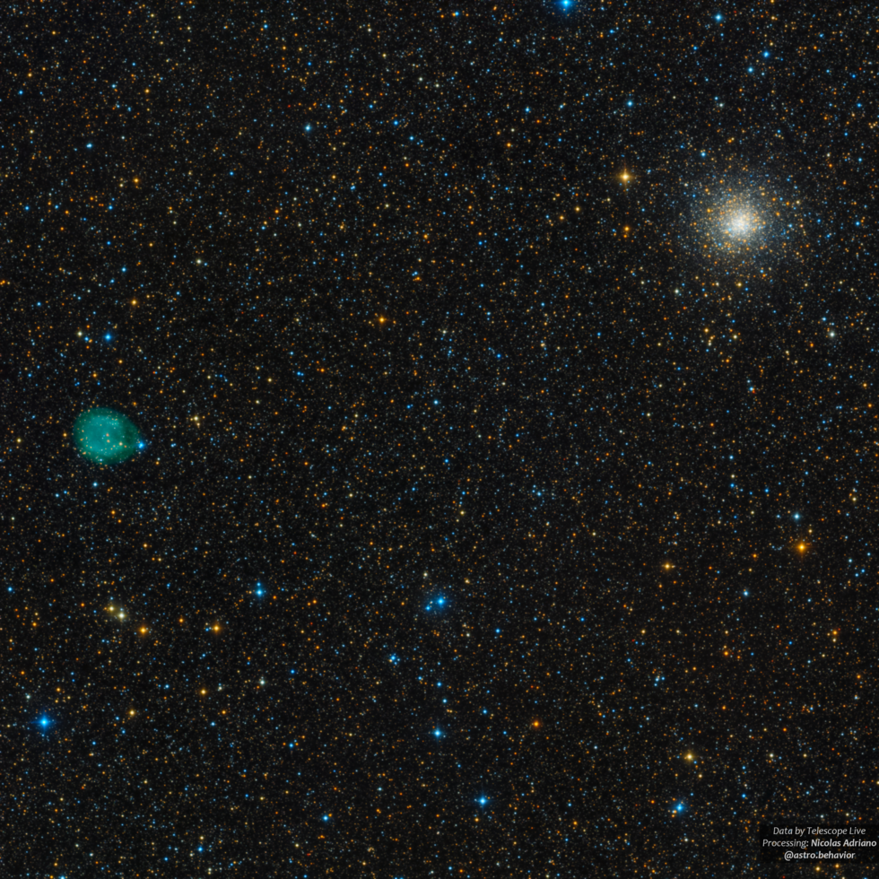 IC1295 Planetary Nebula & NGC6712 Globular Cluster