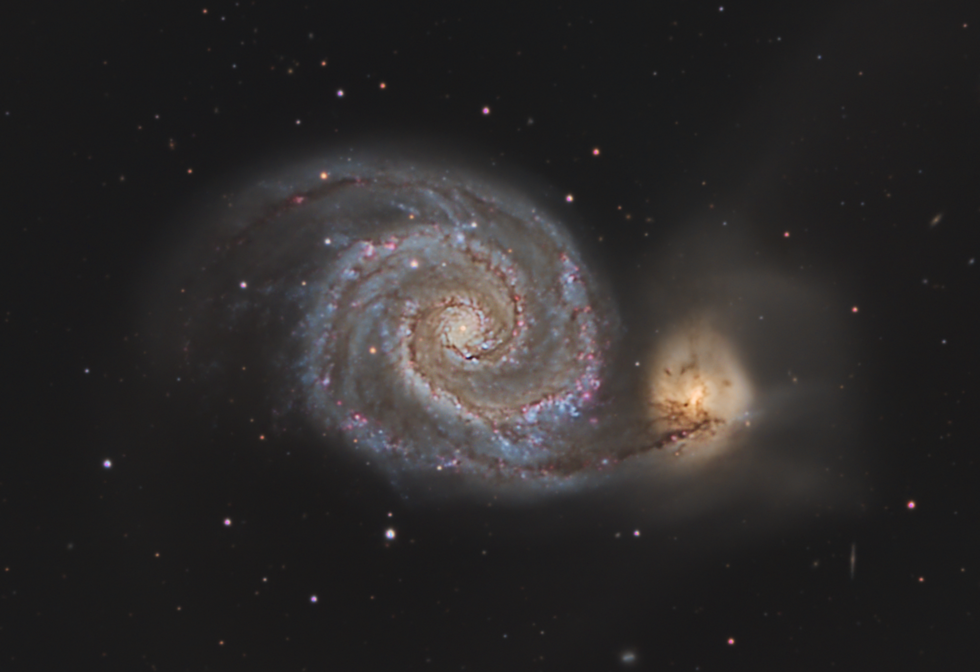 M51 The Whirlpool Galaxy (close crop).