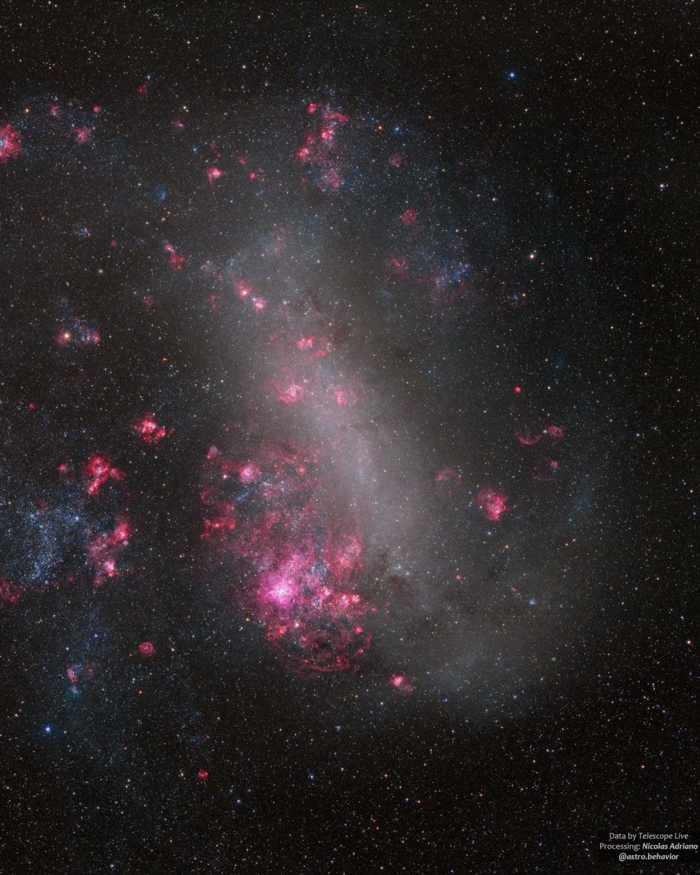 Large Magellanic Cloud in HOO+LRGB
