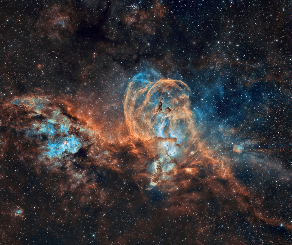 NGC 3576 - The Statue of Liberty Nebula