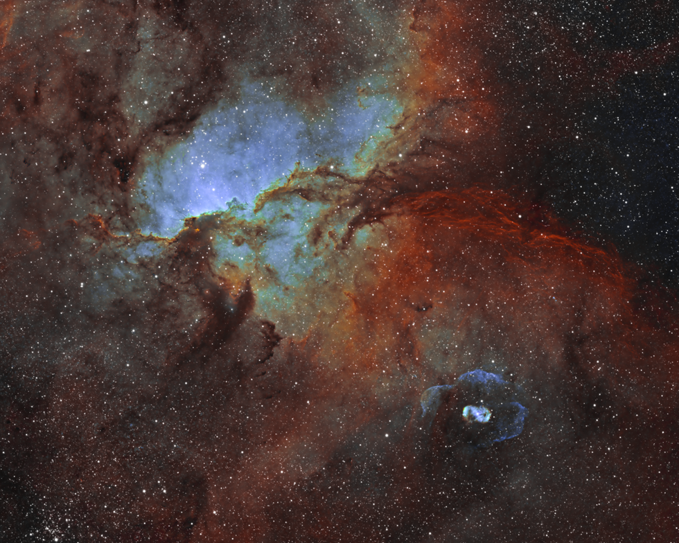 Rim Nebula or Fighting Dragons of Ara