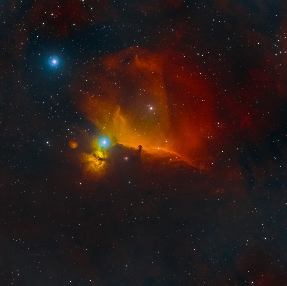 Horsehead Nebula and Flame Nebula