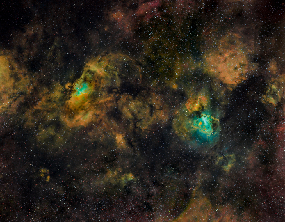 Omega and Eagle Nebula
