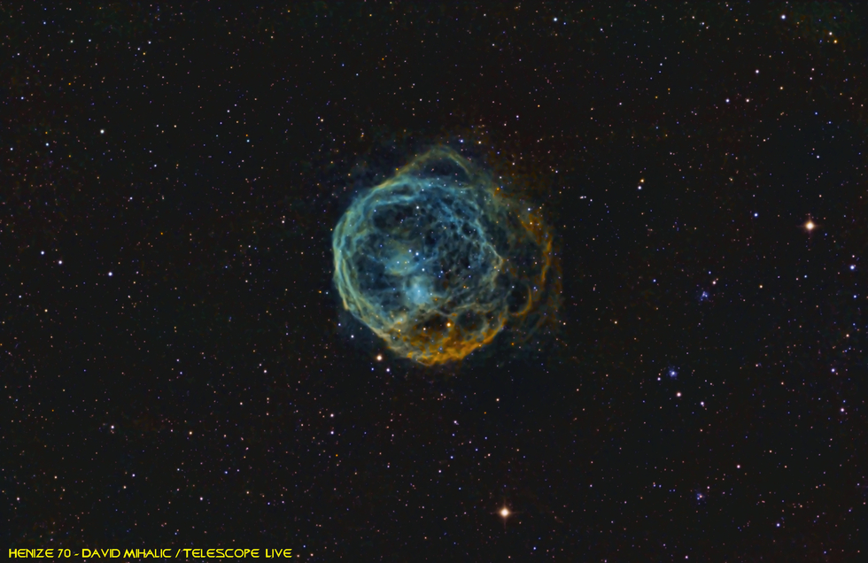 Henize 70 - a super bubble nebula in the Large Magellanic Cloud