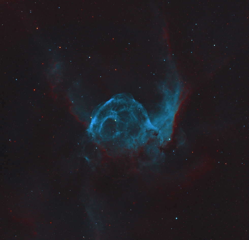Thor's Helmet (NGC 2359) - (in HSO) - Telescope Live (CHI-3-CCD)