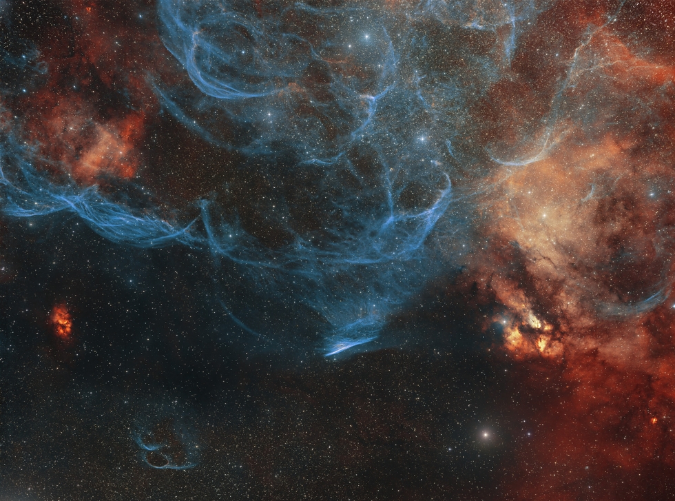 Wide field view of the Pencil Nebula