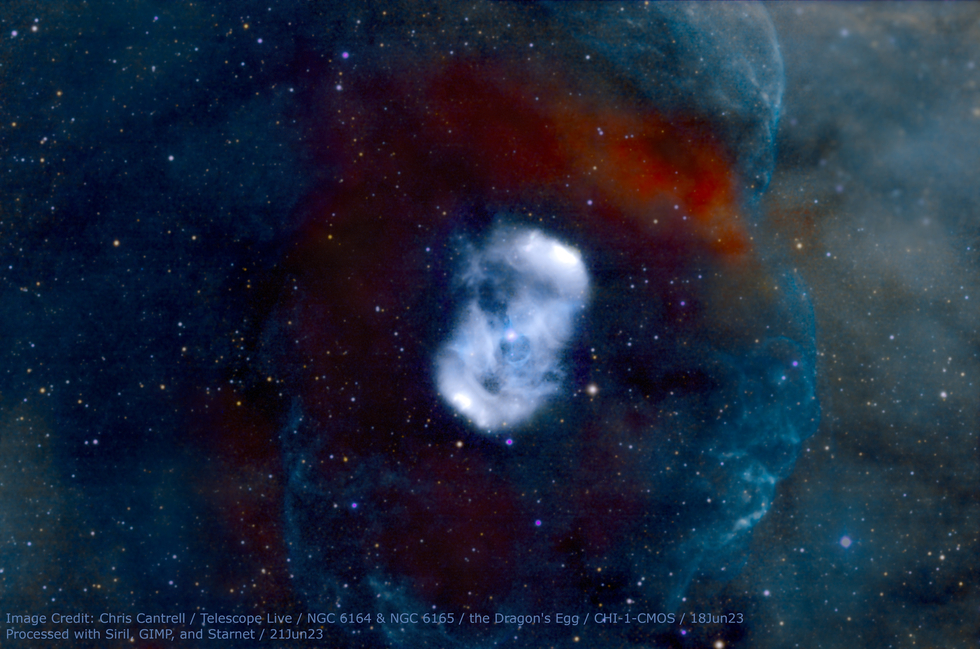 NGC 6164 and 6165 the Dragon's Egg