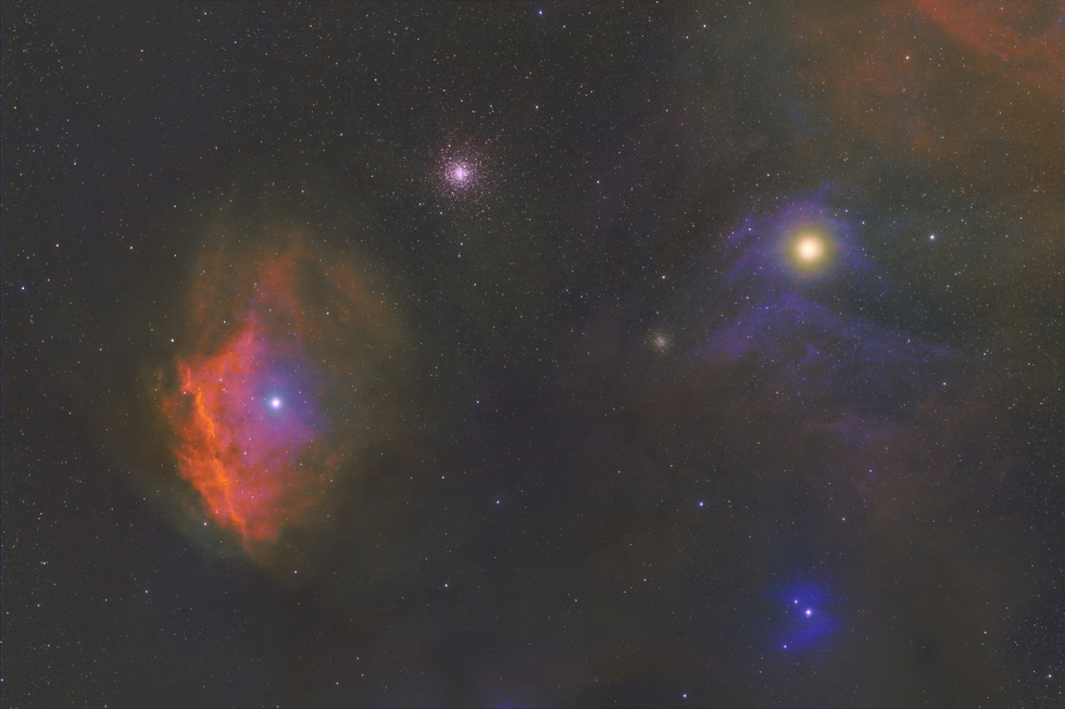 THE SQUARE 'ANTARES - M4 - ALNIYAT - IC 4605'