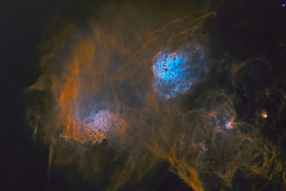 Auriga nebulae - IC410, IC405 & Friends (SHO)