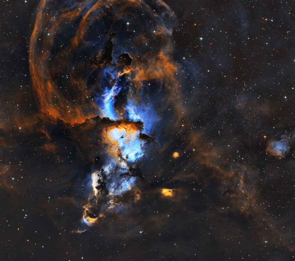 NGC 3576 The Statue of Liberty Nebula  in SHO