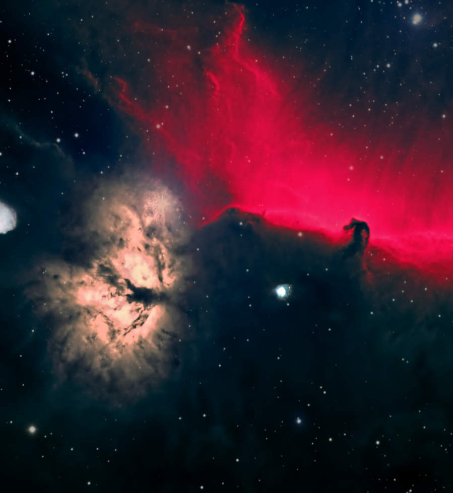 Horsehead and Flame Nebula 
