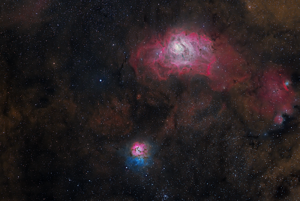 M20, M8 and IC1274