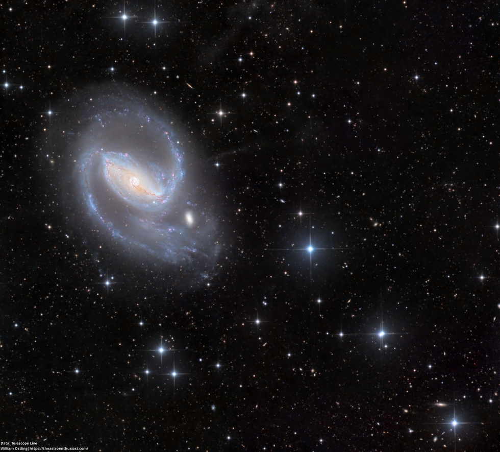 NGC 1097 and background galaxies