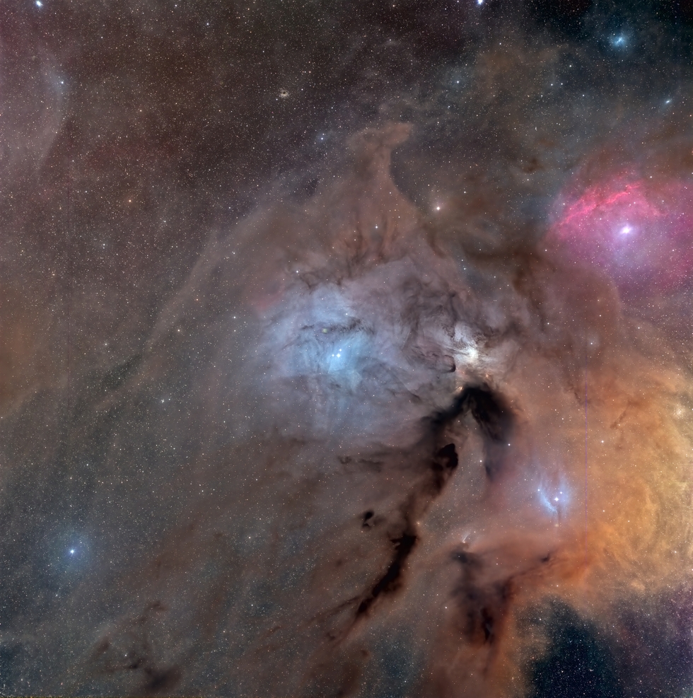 Rho Ophiuchi, Antares, M4 and sh2-9 (Custom RGB) 