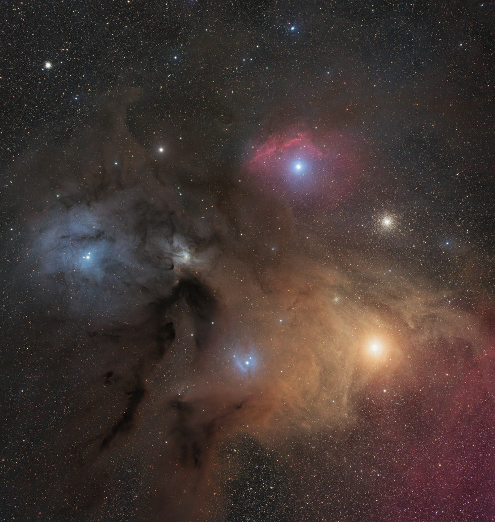 Rho Ophiuchi nebula and M80