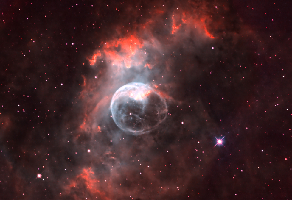 Close up of the bubble nebula
