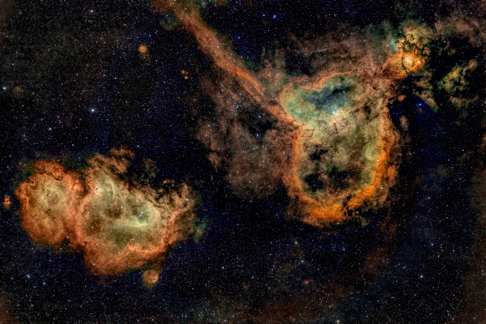 The Heart  and Soul Nebulae