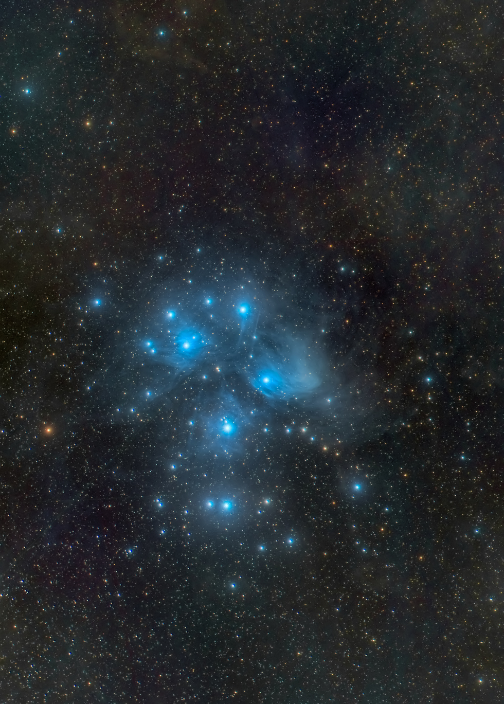 M45 Pleiades star cluster...