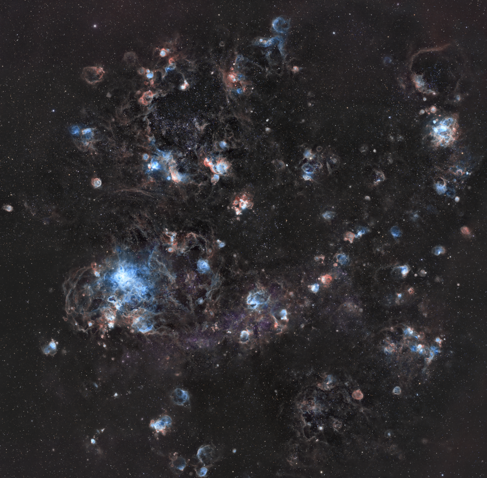 Large Magellanic Cloud, SHO, 8 Panel Mosaic.