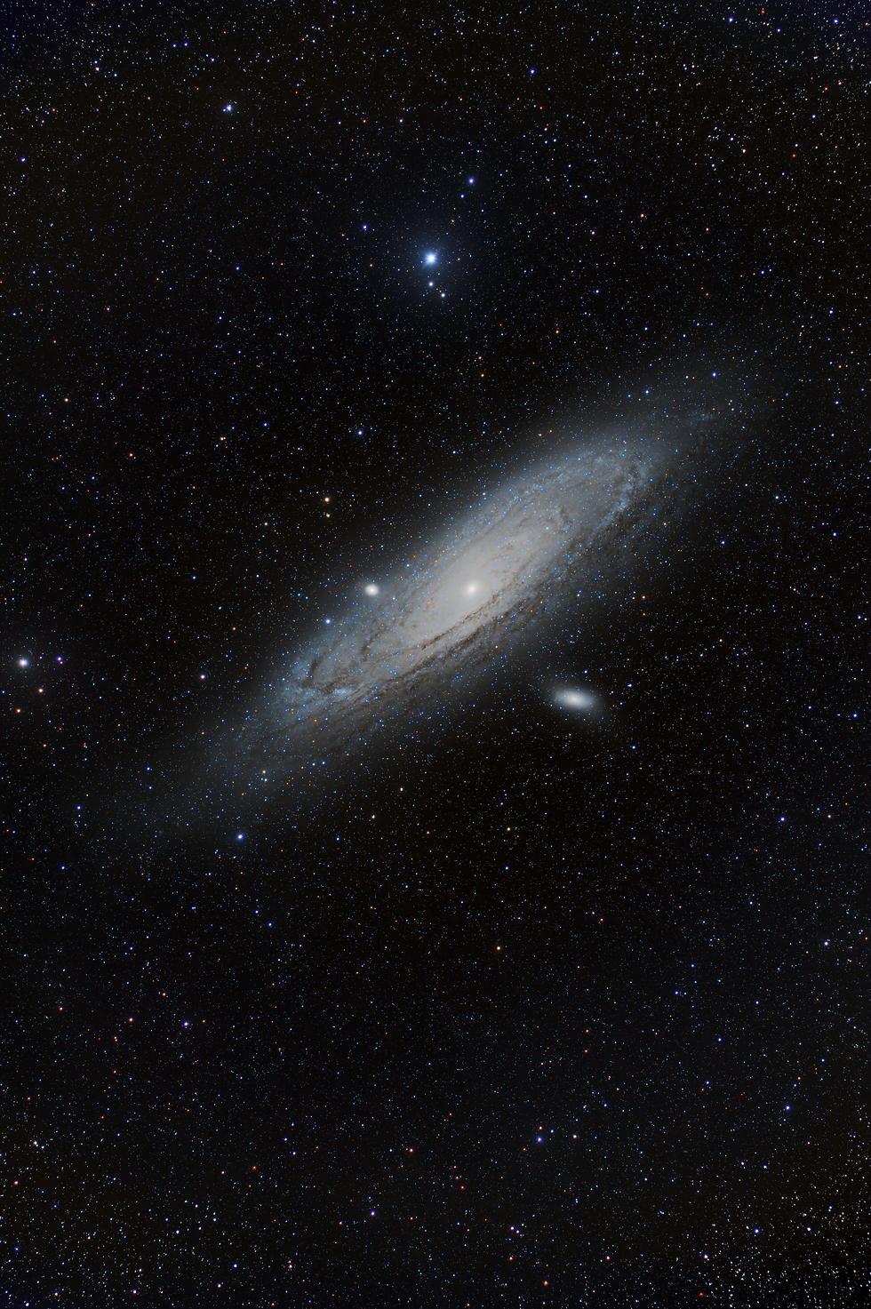 Andromeda in beautiful Milky Way background star field. (A slice of the ...