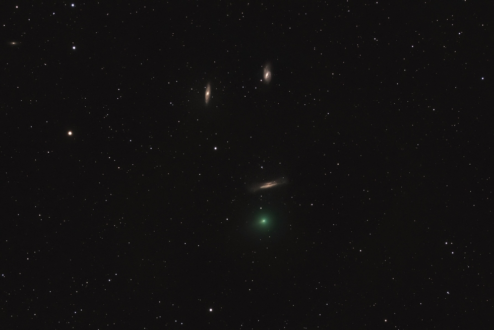 Comet 62P Near Leo Triplet