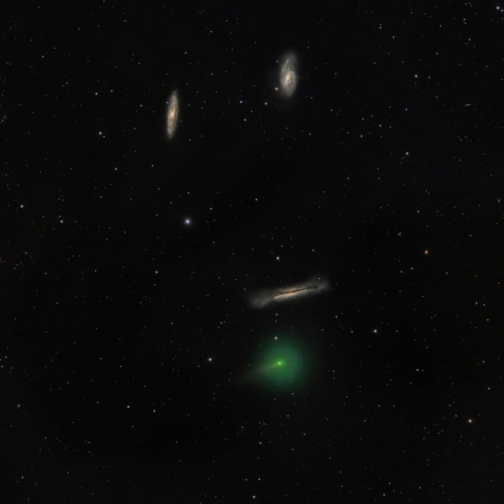 Comet 62P near Leo Triplet