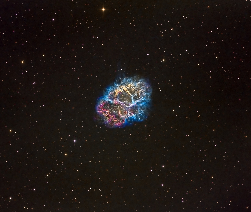 Crab nebula (SHO, cropped)