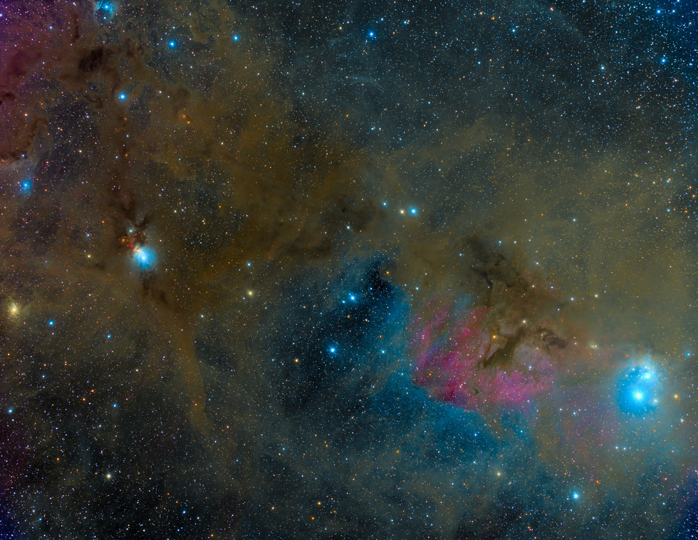 Nebnulae and Dust in the Perseus constellation