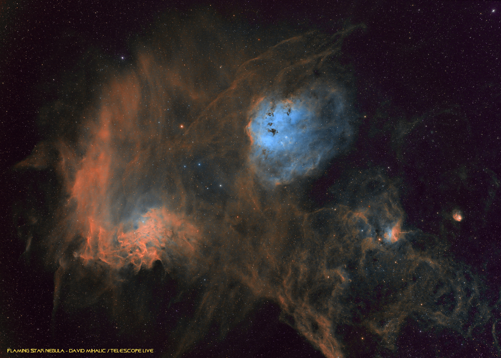 Flaming Star Nebula in Auriga (IC 405)