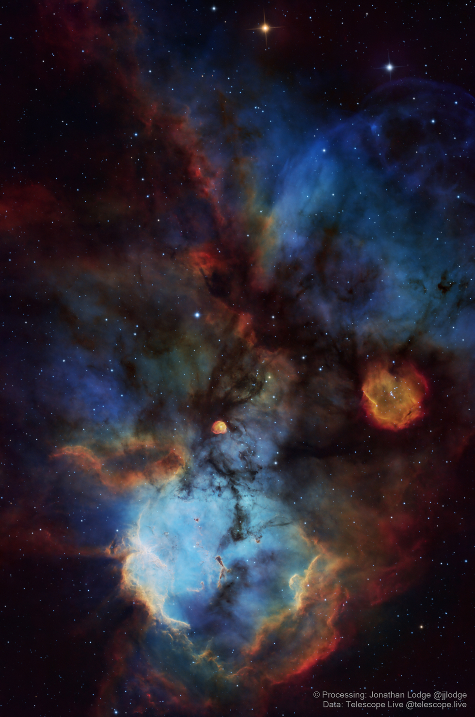 RCW 16 The Skull and Crossbones Nebula