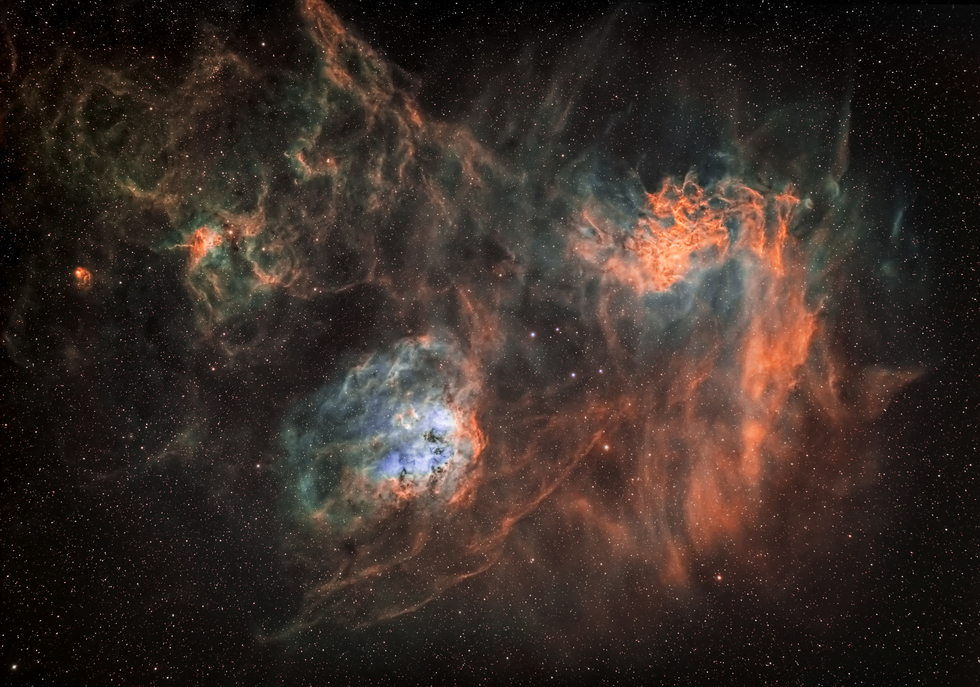 Tadpole and Flaming Star Nebulae...