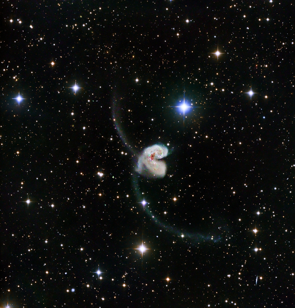 Antennae Galaxy swirling in space