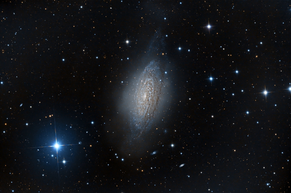 NGC3521 a flocculent intermediate spiral galaxy refered to as "The Bubbles Galaxy"