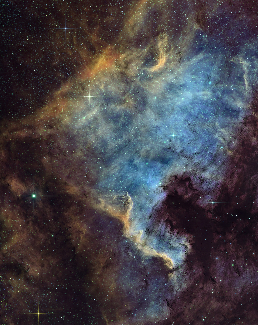 Cygnus Wall in "North America" Nebula (HSO)